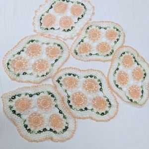 6 Vintage 70s Vibes Crochet Doilies